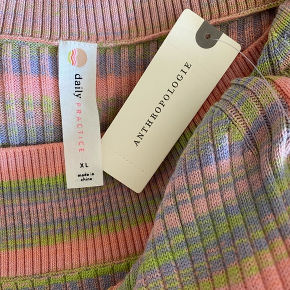 ANTHROPOLOGIE Daily Practice Ribbed Knit Stretchy Bodycon Maxi Dress Size XL NWT - Picture 10 of 12